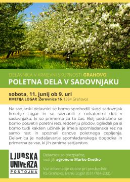 Vabljeni na delavnico Poletna dela v sadovnjaku 1
